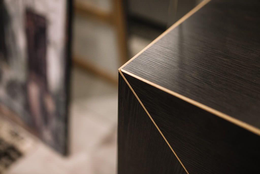 A corner of the tasmanian oak piano case