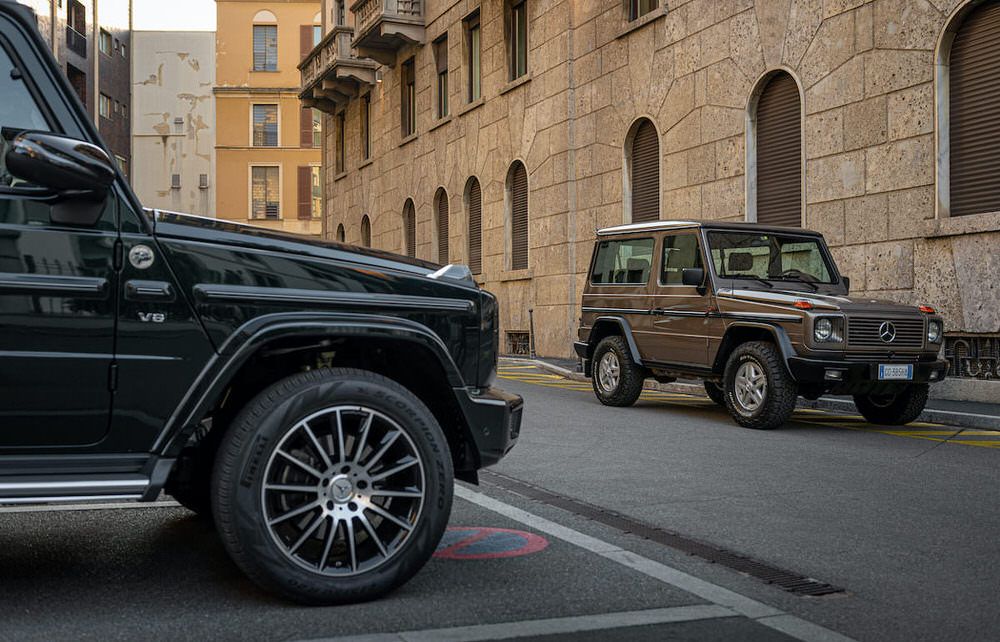 Mercedes G Class series W463 in golden brown
