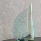 Contemporary sail hand made crystal sculpture by Ghirò