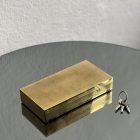 Metal and wood jewelry box