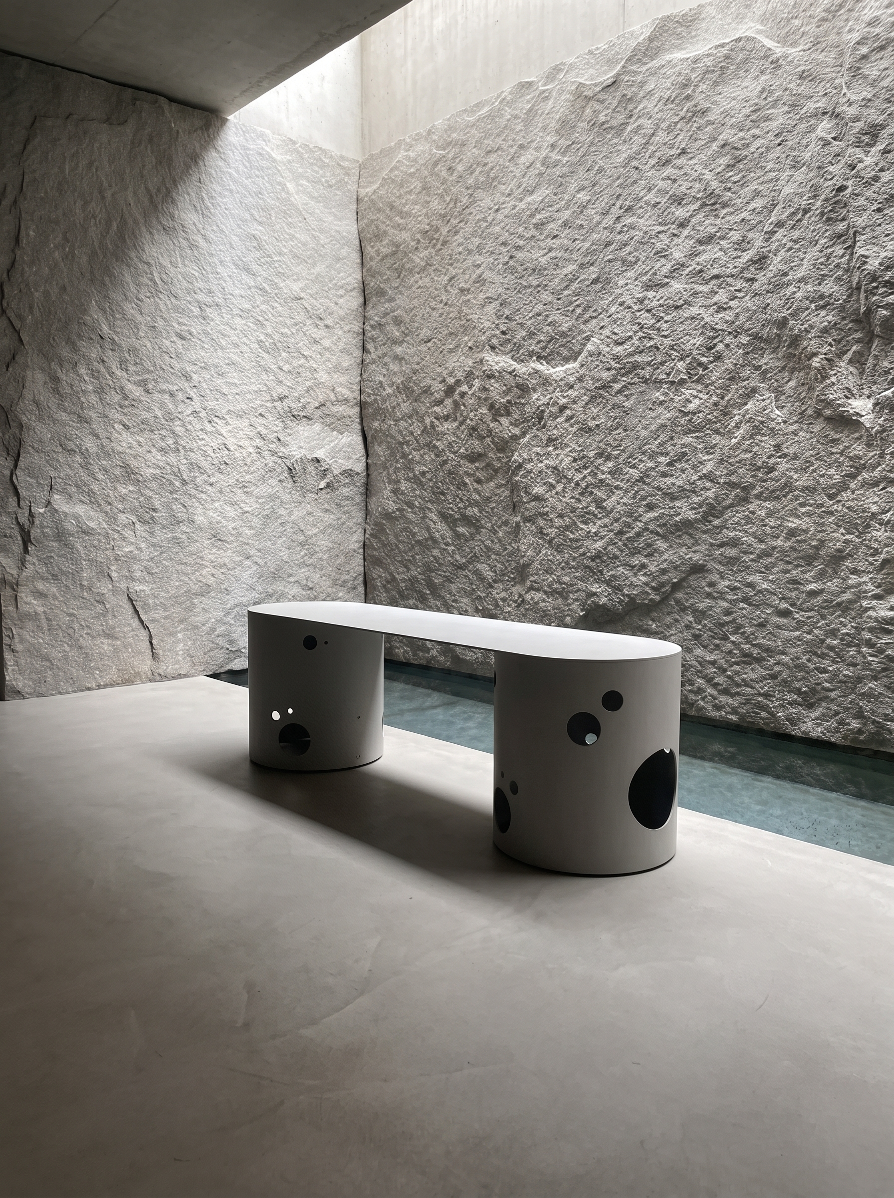 Architectural Powercoated Silös Bench