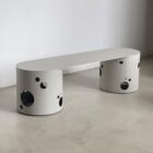 Architectural powdercoated Silös bench by Spinzi
